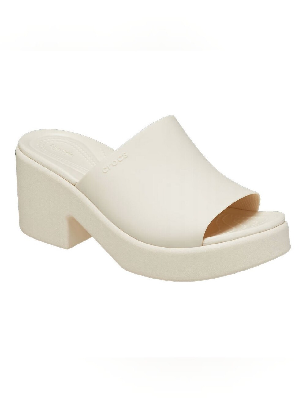 CROCS Women's Cream Brooklyn Mules - Picture 1 of 6